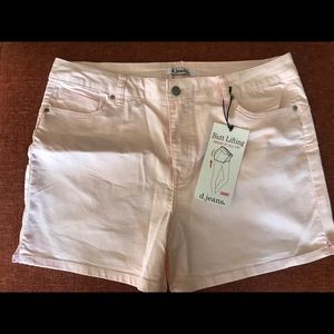 D. Jeans, brand new, peach, size 16